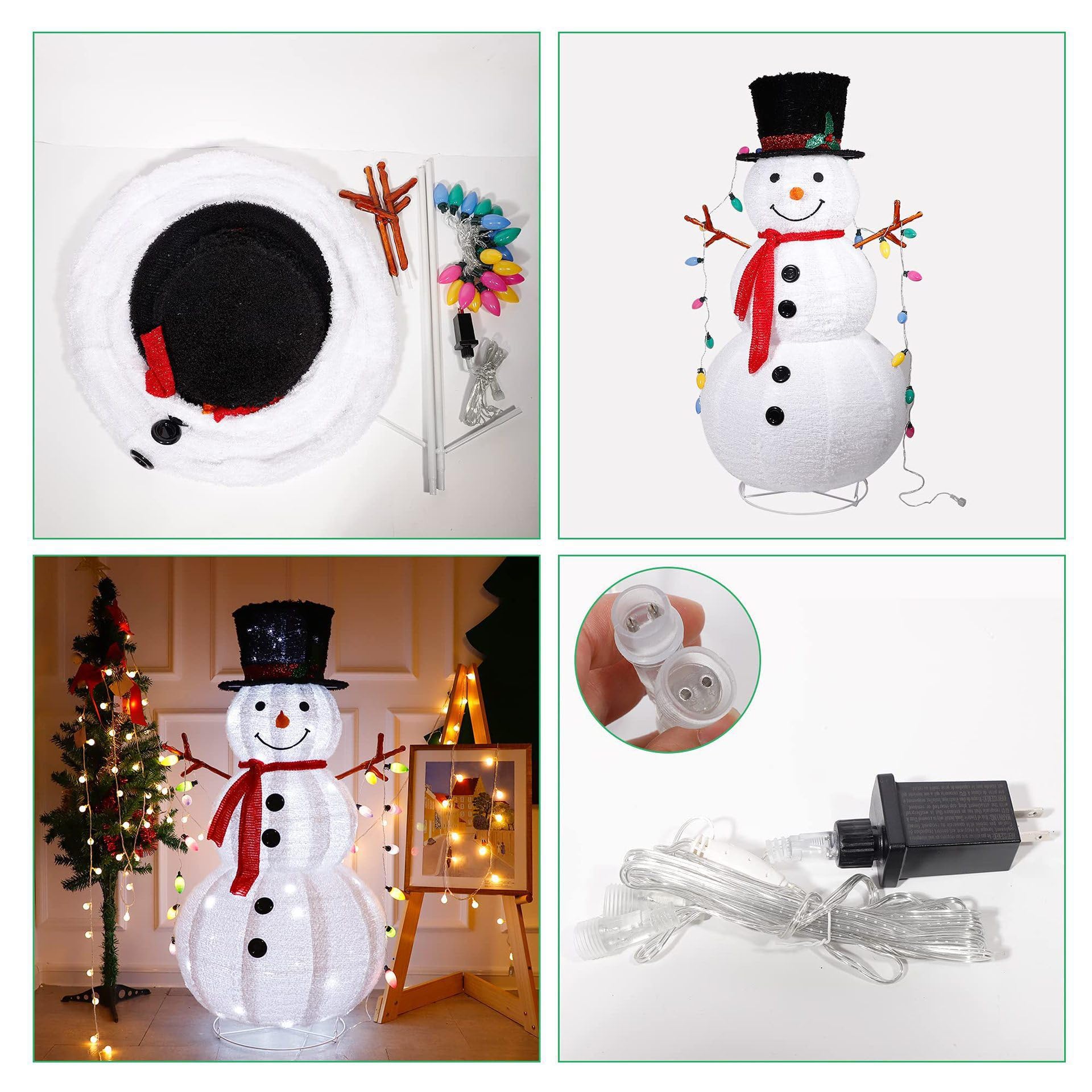 Amazon | Hinniuy 雪だるま スノーマン モチーフライト サンタ